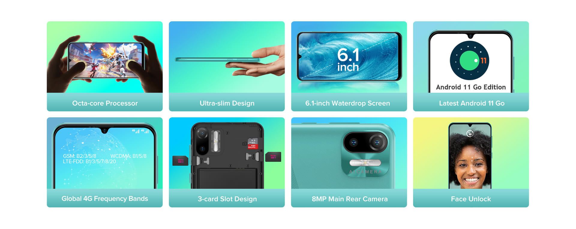 Ulefone Note 6P Android 11 Smartphone - 2GB, 32GB, Dual-SIM,
